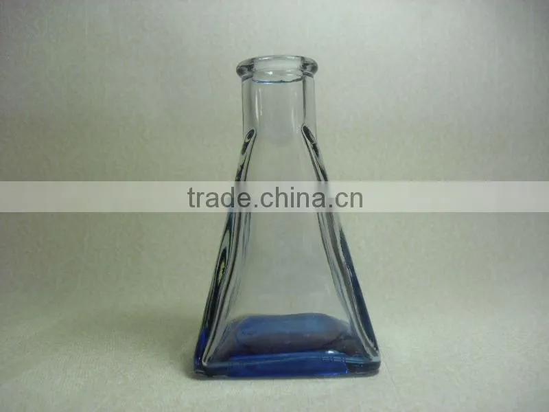 glass aroma diffuser bottle/ glass aromatherapy diffuser bottle blue colour