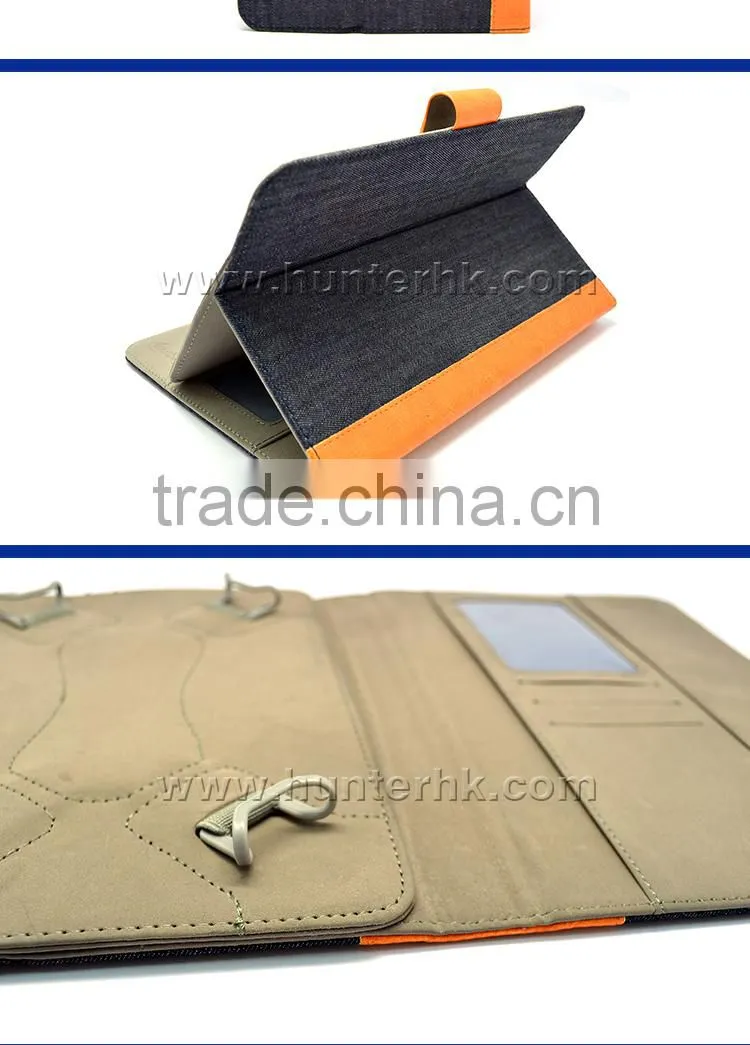 7" Universal Demin with Plain Crystal Tablet Cover