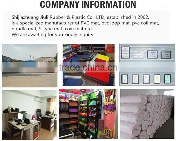 Factory price plastic rubber floor mat with foam backing