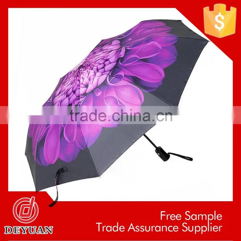 china supplier fashion design 3 folding easy open umbrellas