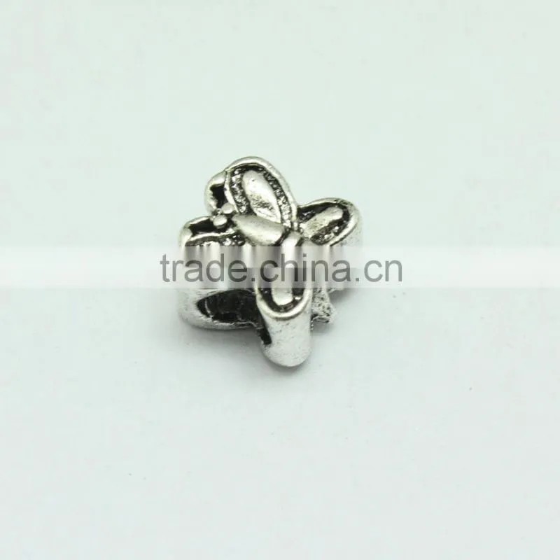 Wholesale Pdora Archaized Anti-silver Butterfly Shape Hole Beads, DIY Bracelets Hole Beads Accessories