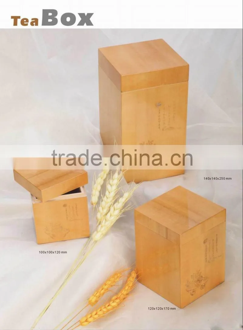 Custom Logo Printed Raw Wood Wooden Antique Tea Box Wine Box W1184