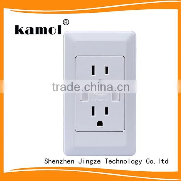 best quality smart app female unique design USA usb wall socket for 5V 3A