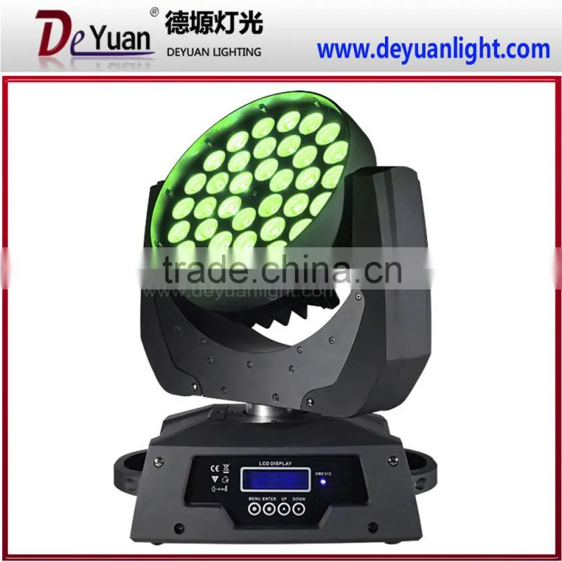 Zoom Light 6 in 1 36PCS 12W RGBWA UV LED wash Moving head Light