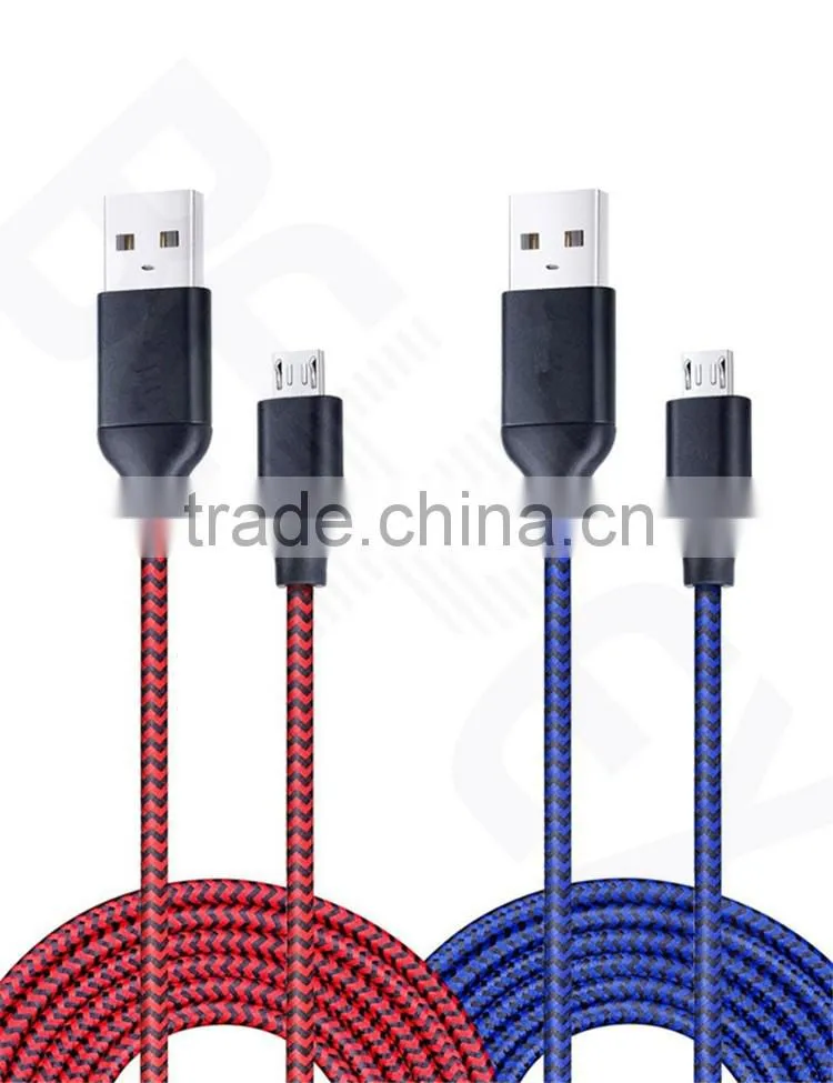 Sturdy Nylon Braided Micro USB Charging Data Cable