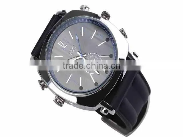 OEM factory fashionable waterproof 100% 32gb hidden watch camera, sport mini DV, security watch webcam wit hIR night vision