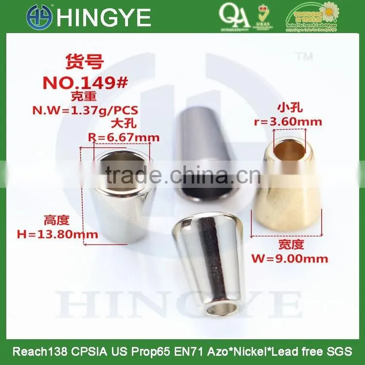 gold cord end cord end for clothing metal cord end
