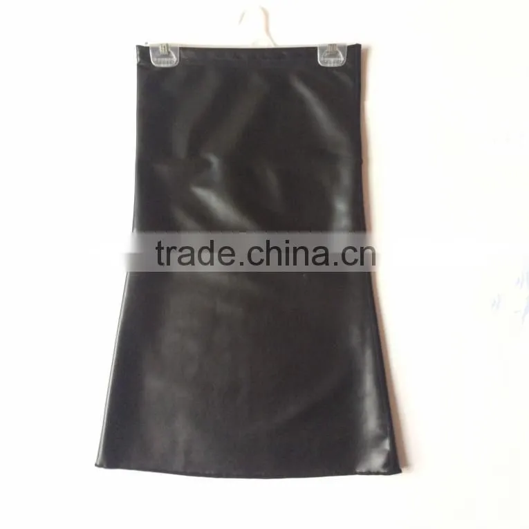 Hot Sale Super Sexy Black Leather Wrap Chest Dress