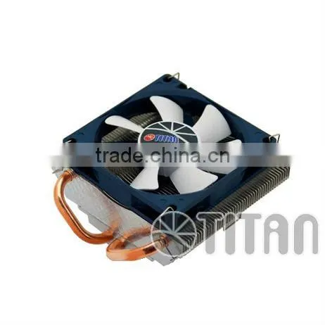 Hot product Low noise fan design 2 heat pipe cpu cooler for 1.5U Low Height