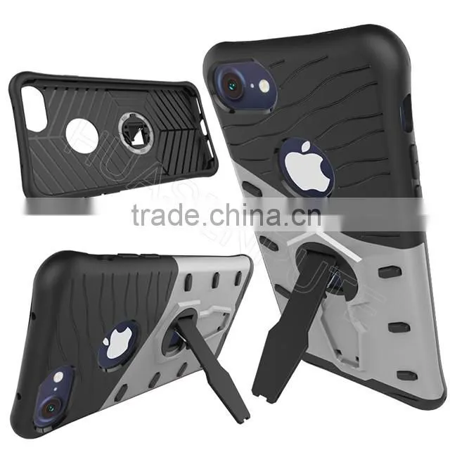 Shock Proof Plastic Hybrid and TPU Case Cover Kickstand Phone Case Armour Phone Case For Apple iPhone 7