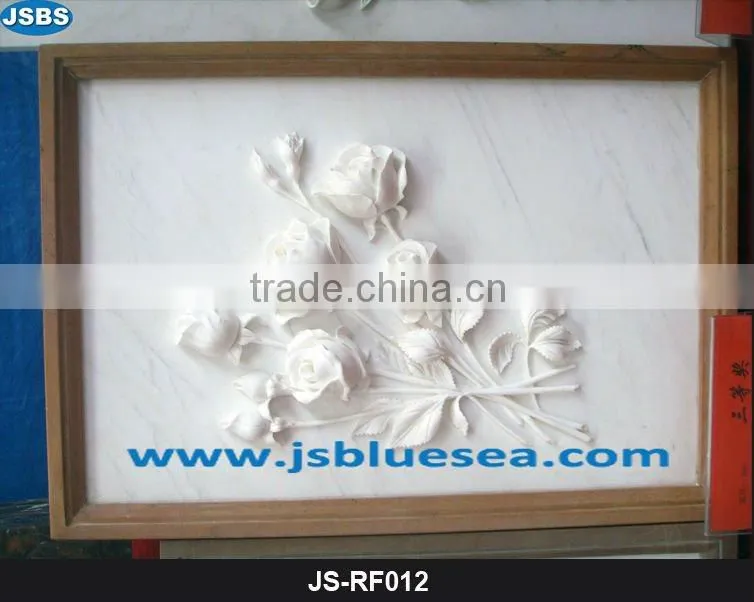 Sunsetred Chrysanthemum Marble Relief