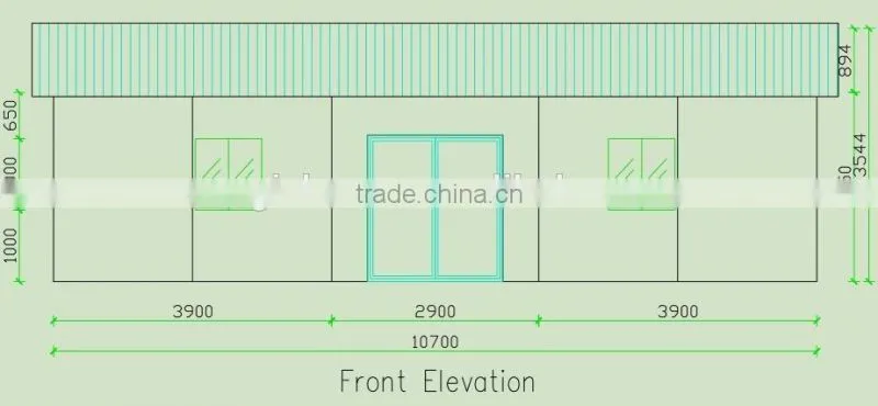 Economical Ready built three-bedroom prefabricated house design with most economical price