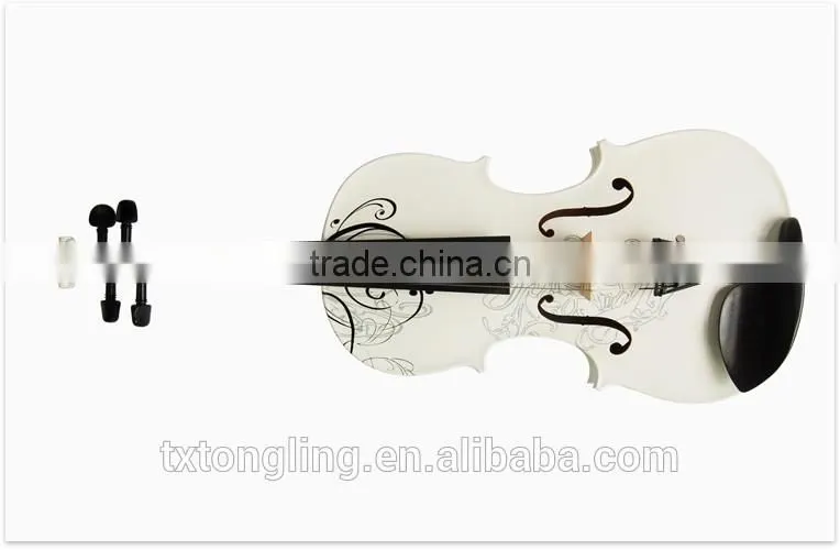 Nice White Color Flower Violin TL-1313