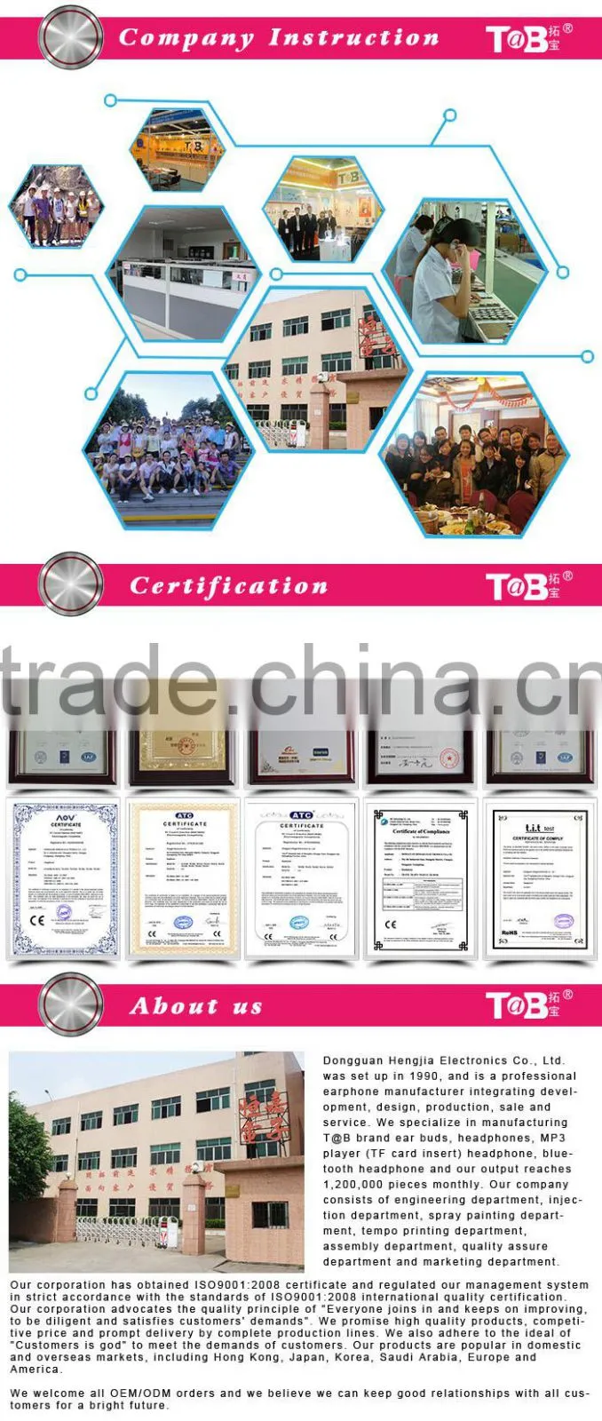 China manufacturer oem and odm headphones earphone , novelty earphones & headphones