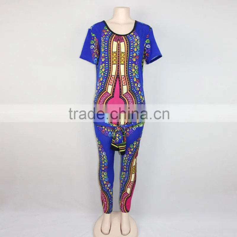 2016 Wholesale Dashiki African Plus Size Maxi Dresses for women