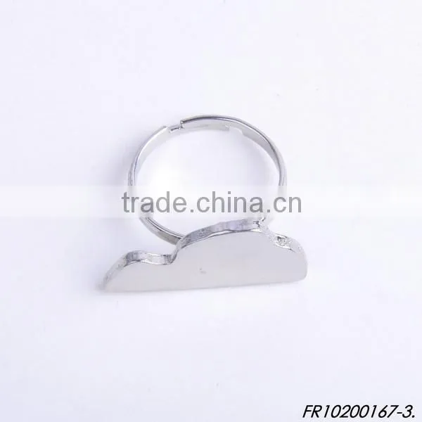 Shiny Gold and shiny silver Plating adjustable different states of usa map rings