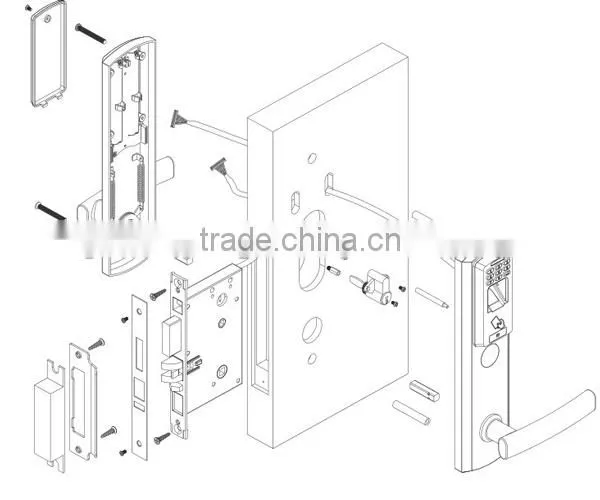 Q600 door lock biometric with RFID and Keypad