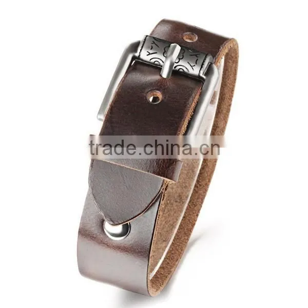 engraved leather bracelets for men 2016 genuine engraved leather bracelets magnetic clasps for bracelets