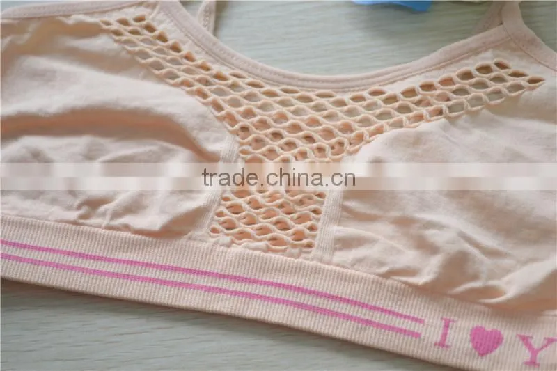Pep bodyline seamless girls cami crop top sport bra young underwear
