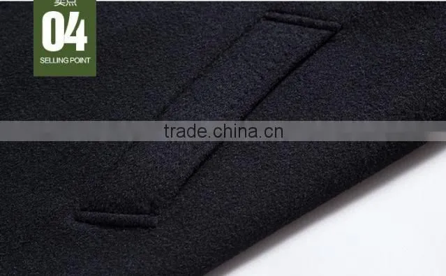 Manufacturers selling lapel pure color of new fund of 2015 autumn winters is han edition tide male cashmere trench coat on sale