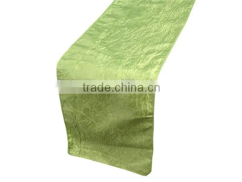 Crinkle taffeta table runner,table cloth,chair sash,placemat,napkin,chair cover