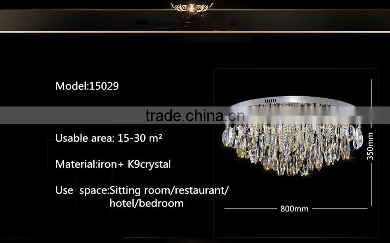 European style crystal / contemporary / candle /restaurant/ bedroom ceiling lamp