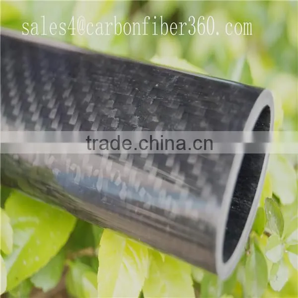 36mm Diameter Twill Glossy Laminated Carbon Fiber Oval Tube, Strong CFR Tubes