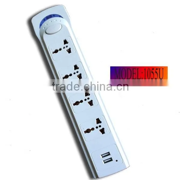 best selling products on Alibaba 250v 5 way extension electric outlet universal socket with usb port