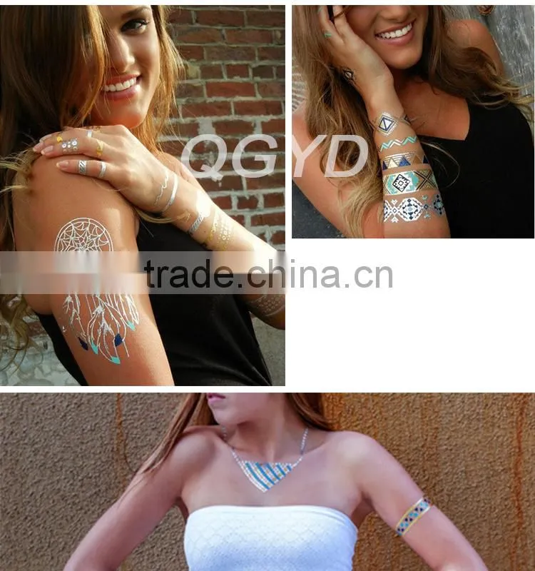 Flash Metallic Sticker Wholesaler Temporary Tattoo