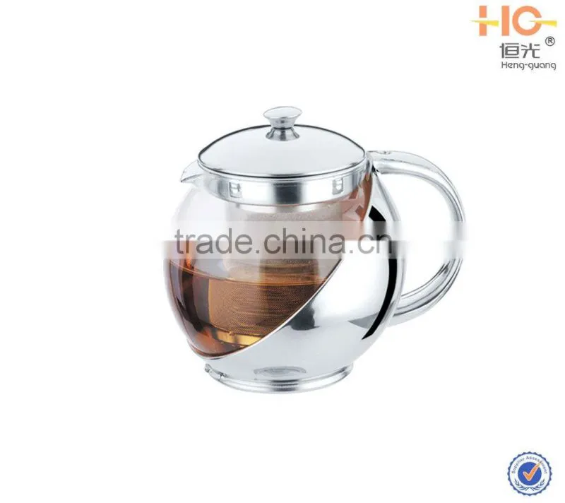 750ml good design glass teapot with filter