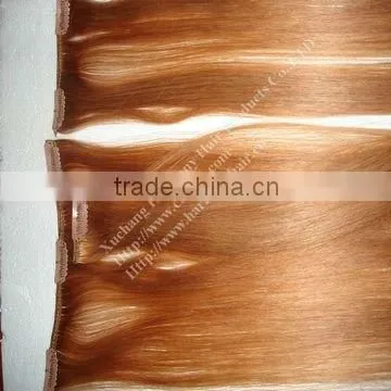 BEST QUALITY 18inch straight human cheap clip hair extension/clip in hair extension