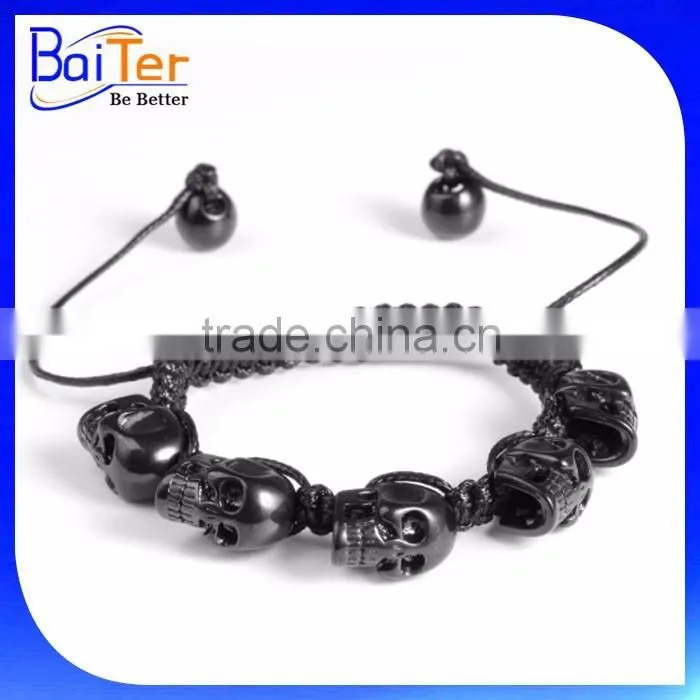 European Fashion Buddha Designs Black Agate Lava Bead Buddha Head Bracelet Wholesale