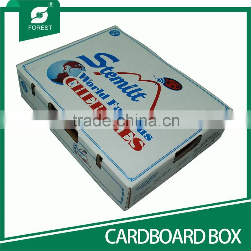 PRINTED CARDBOARD BOX FOR FRUIT CHERRY PACKING BOX