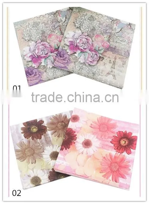 Full Color 33*33cm Printed Paper Napkins