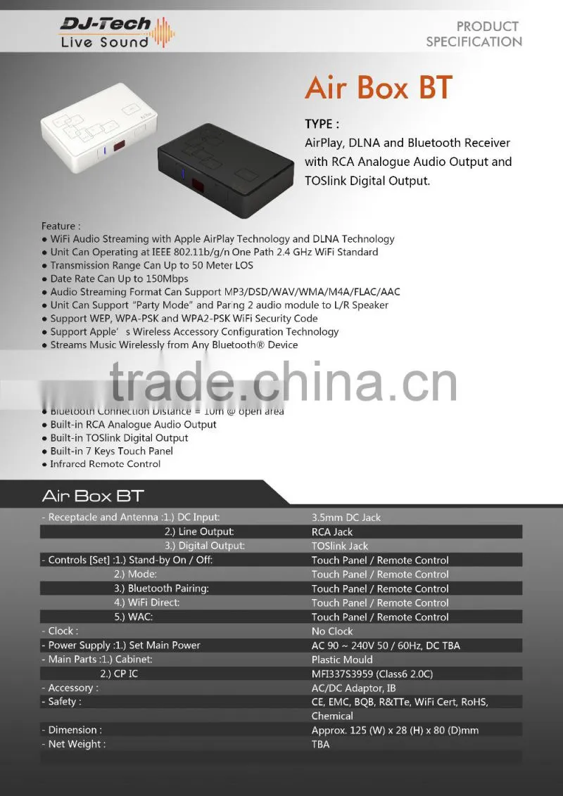 Wholesale Wifi Audio transmitter speaker wonderful music with Airplay mini Bluetooth speaker
