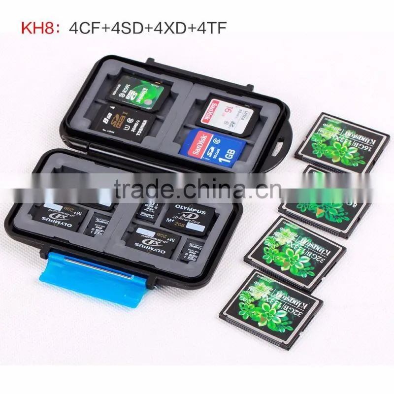 LYNCA KH8-1 Water-Resistant Anti-shock Memory Card Case Holder for 4CF+8SD Cards