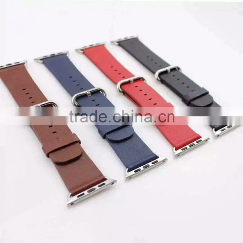 Luxury Color Stripe for Apple Watch Bands , Beautiful Leather Watchband for Apple Watch