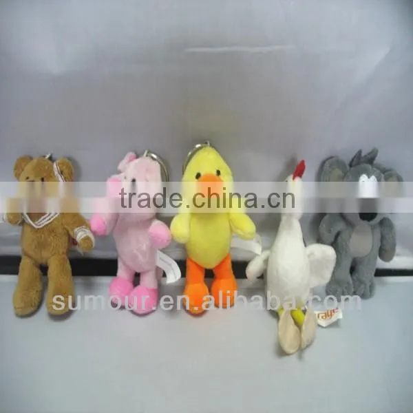 Assorted Stuffed Animals Plush Keychain, Plush Animal Keychain For Promotion
