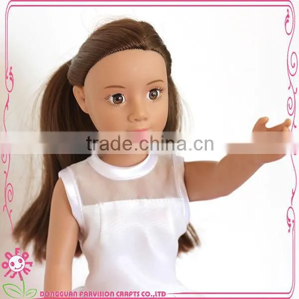 Long hair doll newest style 12 inch vinyl doll wholesale oem black doll