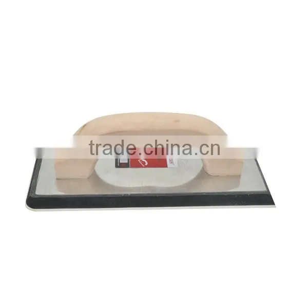 Rubber and EVA float with wooden handle aluminium plated masonry tool