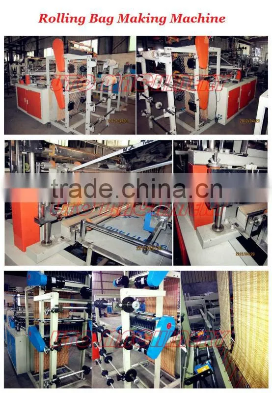 bag maker Two-Layer Full-Automatic plastic Bag Making Machine with running belt