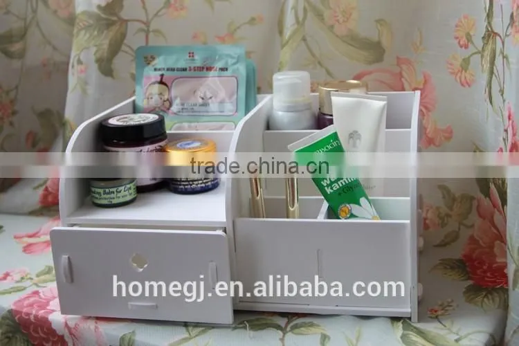 Wooden Storage Circus Stationery Organizer DIY Makeup Cosmetic Box Desk Decor