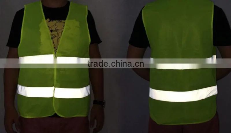 OEM high-Visibility orange yellow reflective safety fluorescent safety vest