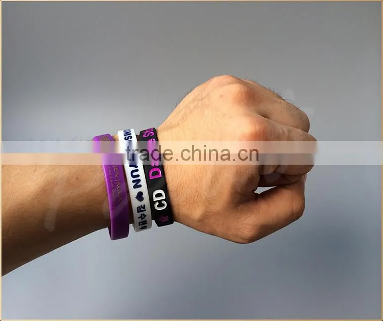 Custom silicon bracelet rubber band bracelet