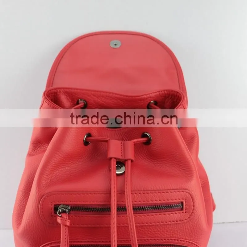 2016 new design backpack soft leather backpack unisex leisure backpack