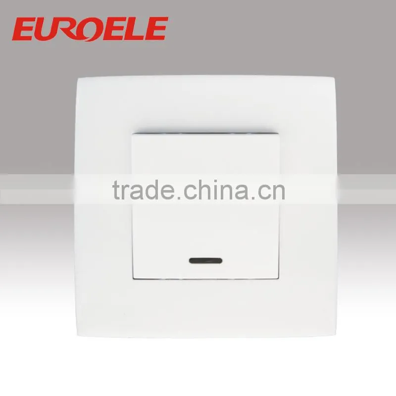 E-03 Europe One gang one way wall switch with light
