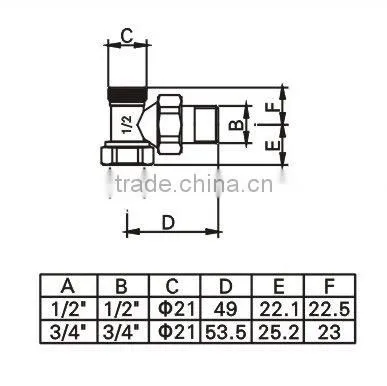 brass radiator valve