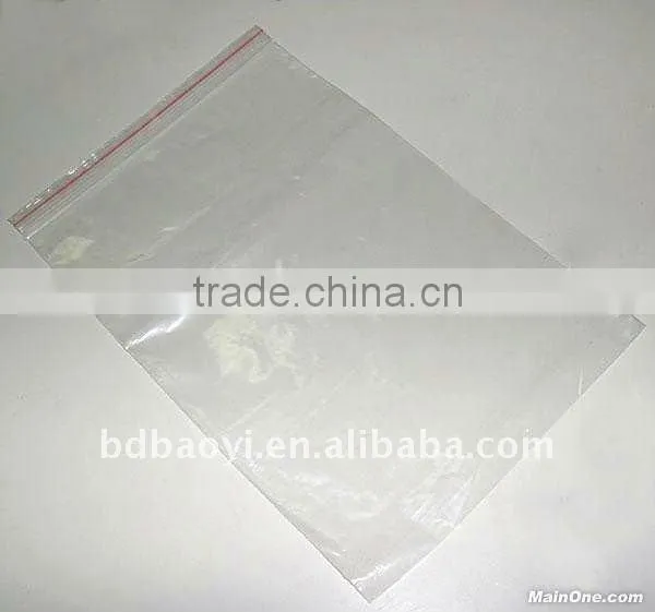 high quality LDPE clear zipperlock plastic packaging bags for cloth