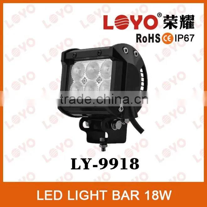 18W led light bar for cars, trucks, atv, suv with CE, RoHs, IP67 offroad mining super bright led bar