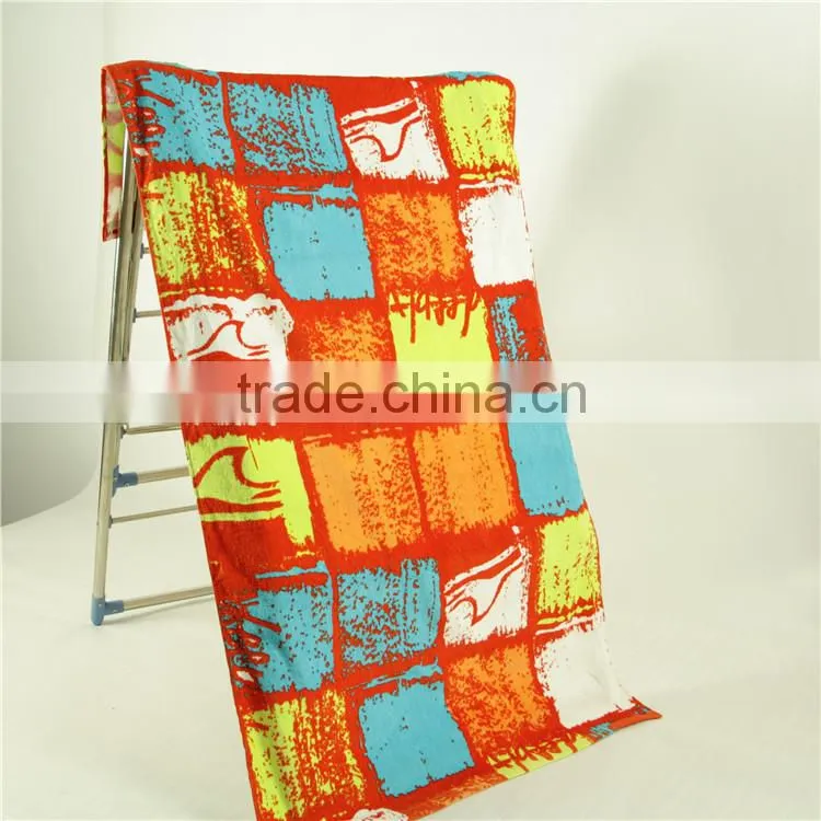 Pure cotton beautiful color seaside plaid beach swimming towel